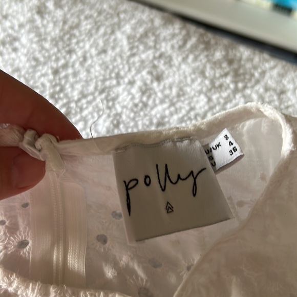Princess Polly Eyelet High Neck White Sundrezz - Picture 2 of 3